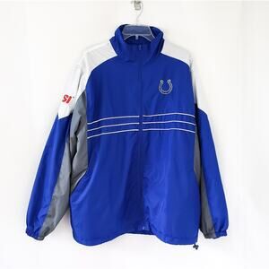 Reebok Indianapolis Colts Sports Windbreaker XL Jacket XLARGE, Coat Blue SI